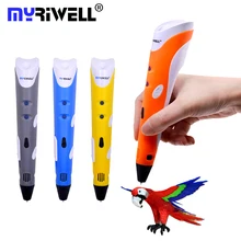 Myriwell 3D Ручка DIY Магия 3d принтер печать Ручка с 3 цвета 9 м мм 1,75 мм ABS нити для детей Дизайн Живопись Рисунок