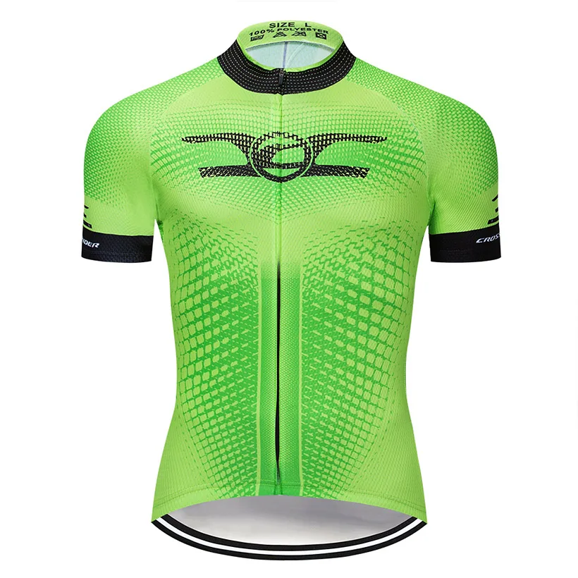 Crossrider велосипедная майка 9D гелевый нагрудник набор MTB велосипедная одежда Ropa Ciclismo велосипедная одежда Мужская короткая Майо кюлот - Цвет: Армейский зеленый