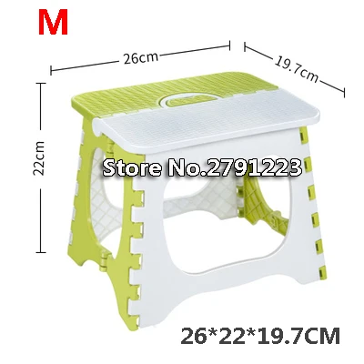 Модный толстый пластиковый складной маленький табурет, портативный складной стул, мини детское сиденье для взрослых, домашняя маленькая скамейка - Цвет: 03