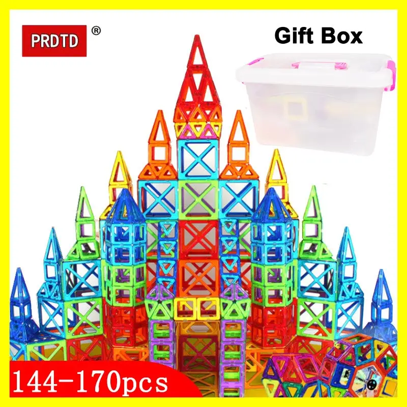 

35-298PCS Magnetic Blocks Educational Construction Set Models & Building Toy Magical Magnet Designer Kids Gift