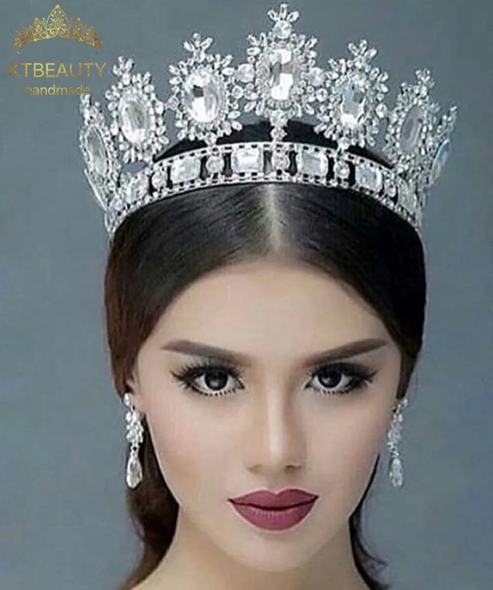 

3 Designs Luxury Crystal Crown Bridal Tiaras Rhinestones Royal Bridal Queen Princess Pageant Party Crown Bridesmaids 349-351