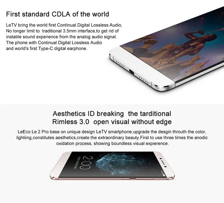 LeEco LETV LE 2 PRO X620 4GB RAM 32GB ROM Helio X20 MTK6797 2.3GHz Deca Core 5.5 Inch In Cell FHD Screen Android 6.0 4G LTE Smartphone