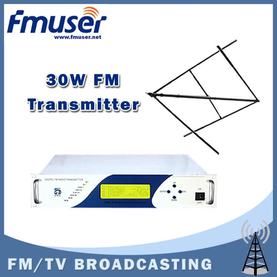 Free shipping CZH618F 30W 2U Professional FM transmitter CD quality