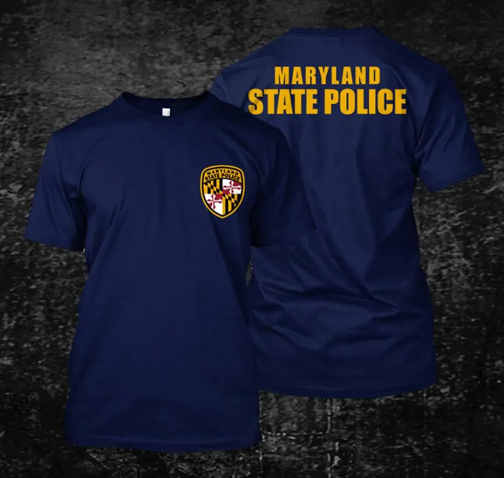 3 Мэриленд State Police-Custom мужские летние новые модные мужские футболки смешной короткий рукав - Цвет: 3
