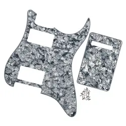 Стандартная 11 отверстий HH электрогитара Pickguard царапина пластина задняя пластина Tremolo Весенняя Крышка для гитара FD Strat, серый жемчуг