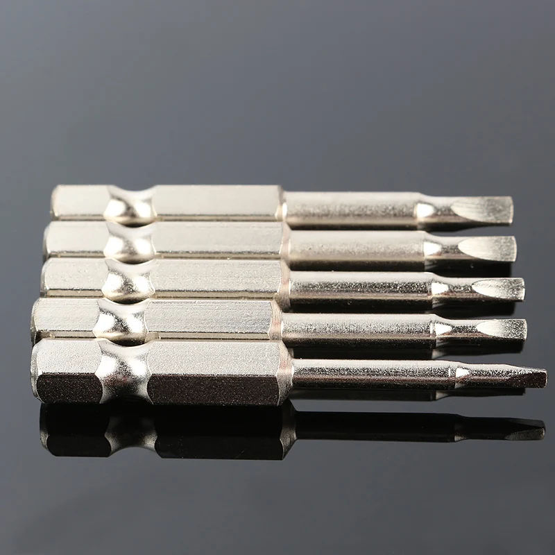 5Pcs/Set 50mm Magnetic Triangle Screwdriver Bits S2 Steel 1/4