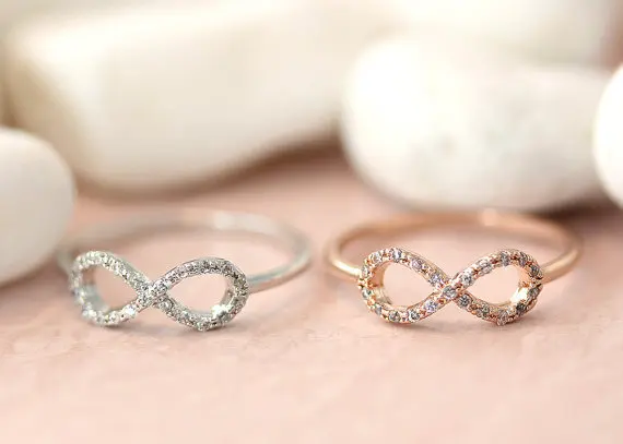 infinito de cristal para amiga, joyería de amor infinito, oro rosa, plata, idea de regalo-12 unids/lote AliExpress Joyería y accesorios