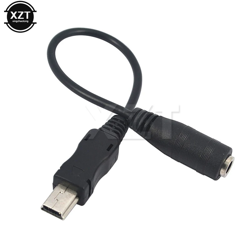 Комплект из 2 предметов, мини USB мужчина к 3,5 мм Jack для аудиокабеля с разъемом типа "мама" шнур для активного отдыха зажим для микрофонного адаптера для GoPro Hero спортивные Камера