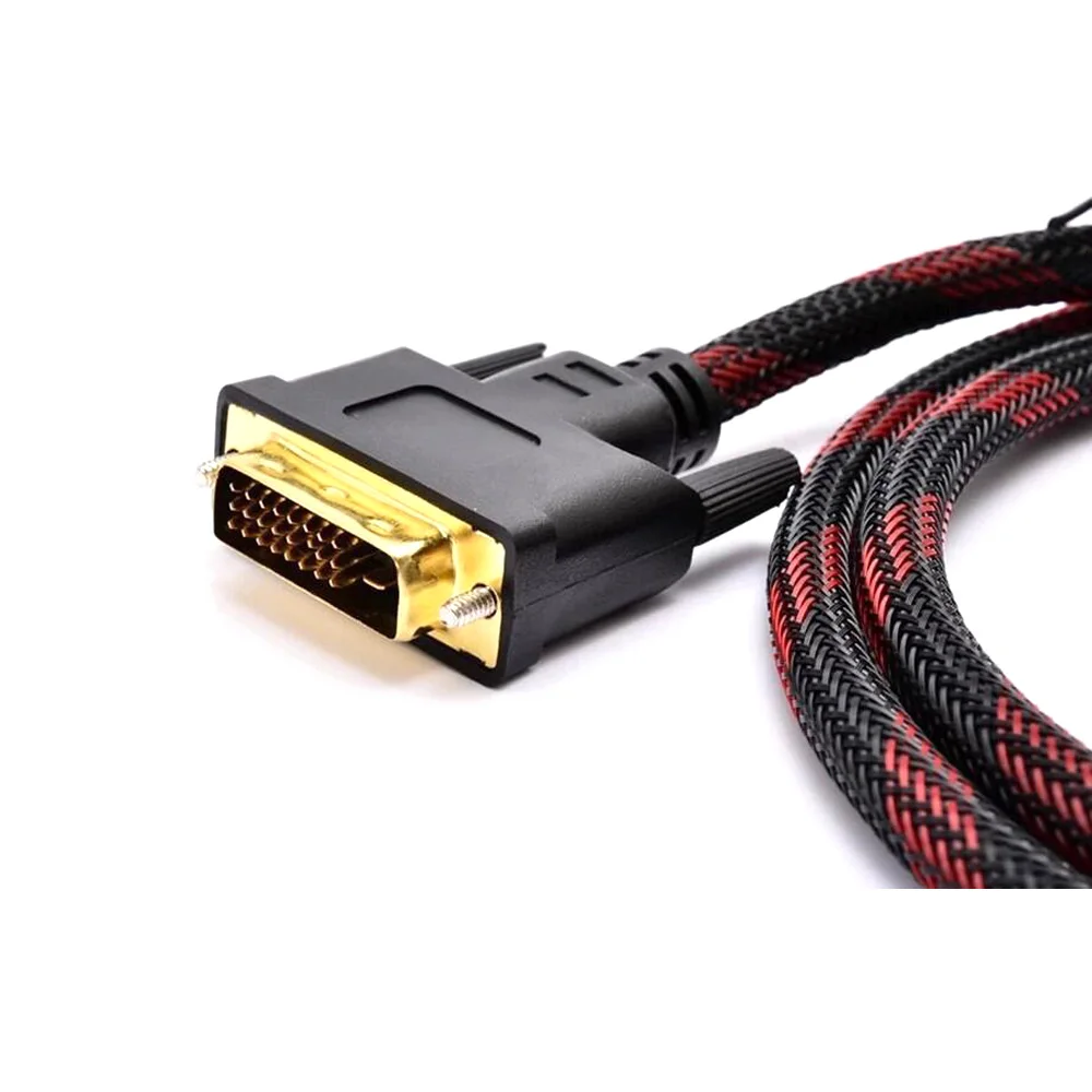 Высокоскоростной кабель DVI 1 м 1,8 м 2 м 3 м позолоченный штекер Male-Male DVI к DVI 24+ 1 кабель 1080p для lcd DVD HDTV xbox