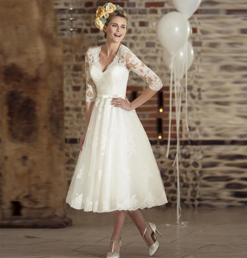 short length wedding dress