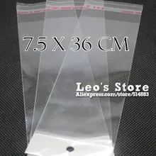 7,5x36 см самоклеющийся пакет boppbags мешок с отверстием для подвешивания, прозрачный пластиковый пакет, запечатываемый с помощью загибаемой этикетки, сумка для продуктов