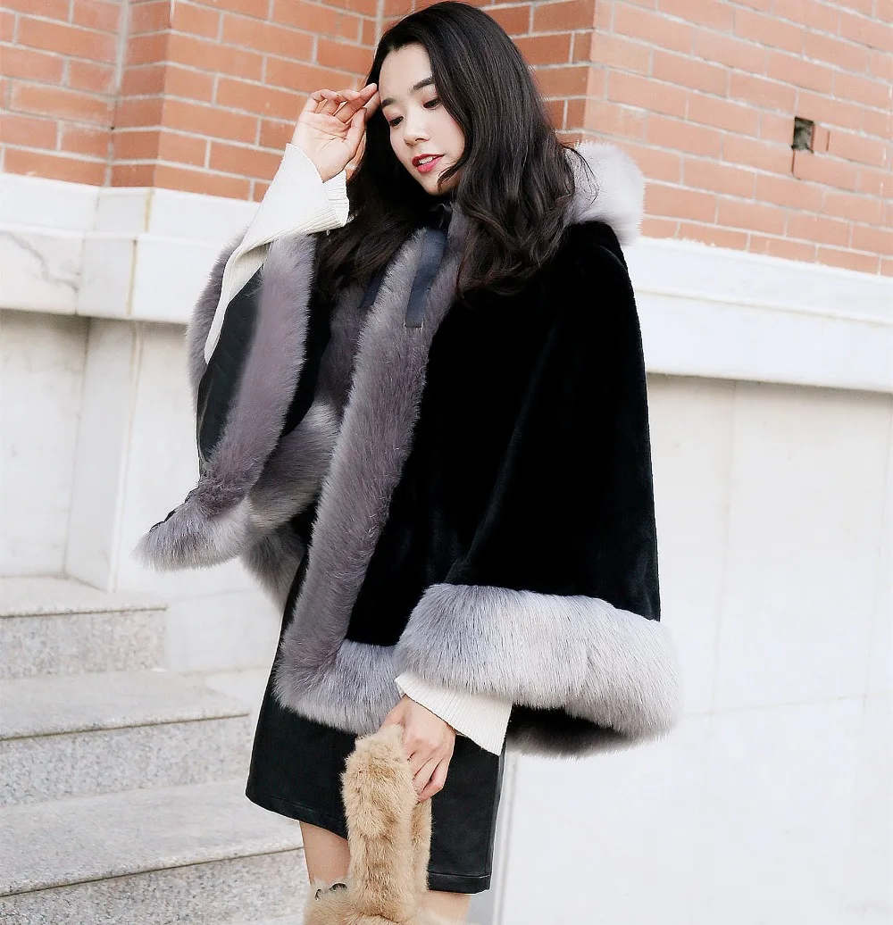 JaneVini New Hooded Short Fur Wrap Women Burgundy Bridal Shawl Faux Fur Bolero Black Party Wedding Coat with Hat Cape Chal Boda