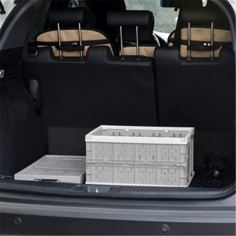 

Car Trunk Plastic Storage Basket Creative Multi-function Folding Fruit Basket Portable Dual-use Storage Box Interior Accessories