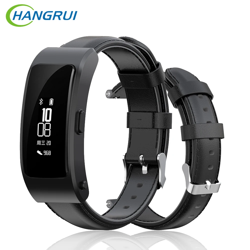 Hangrui 16 мм PU жирный кожаный ремешок для huawei Honor Band B3 сменный Браслет Для huawei Band B3 умный Браслет ремешок