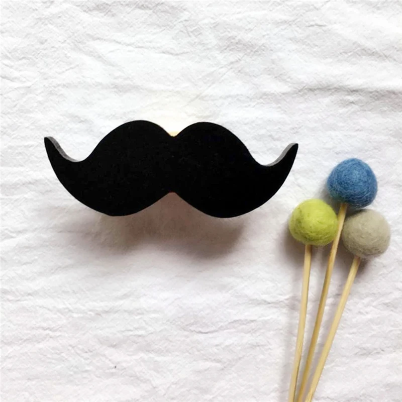 

Wooden Moustache Wall Decoration Craft Bar Store Home Decor Modern Home Decoration Boys' Bedroom Decorative Ornament 10x5cm