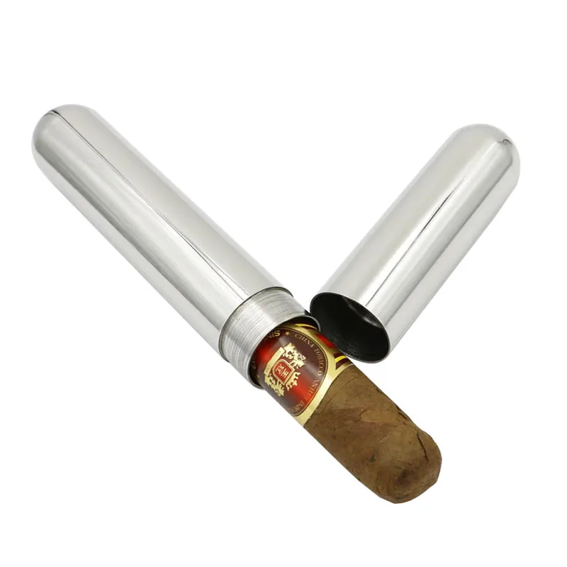 Buy 1pc NEW Stainless Steel Cigar Humidor Cigar Tube