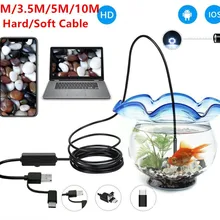 Спортивная мини-видеокамера на Камера IP67 1080P Android 8 мм микро Тип usb с портом типа c 3-в-1 компьютер эндоскоп бороскоп трубка Водонепроницаемый USB инспекции