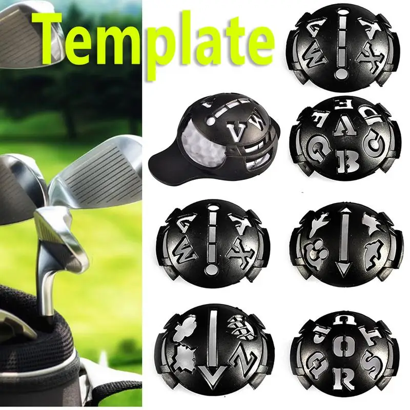 

Golf Handheld Marker Marking Apparatus Template Drawing Line Kit Pen 1 x Golf Ball Maker Base + 6 x Template