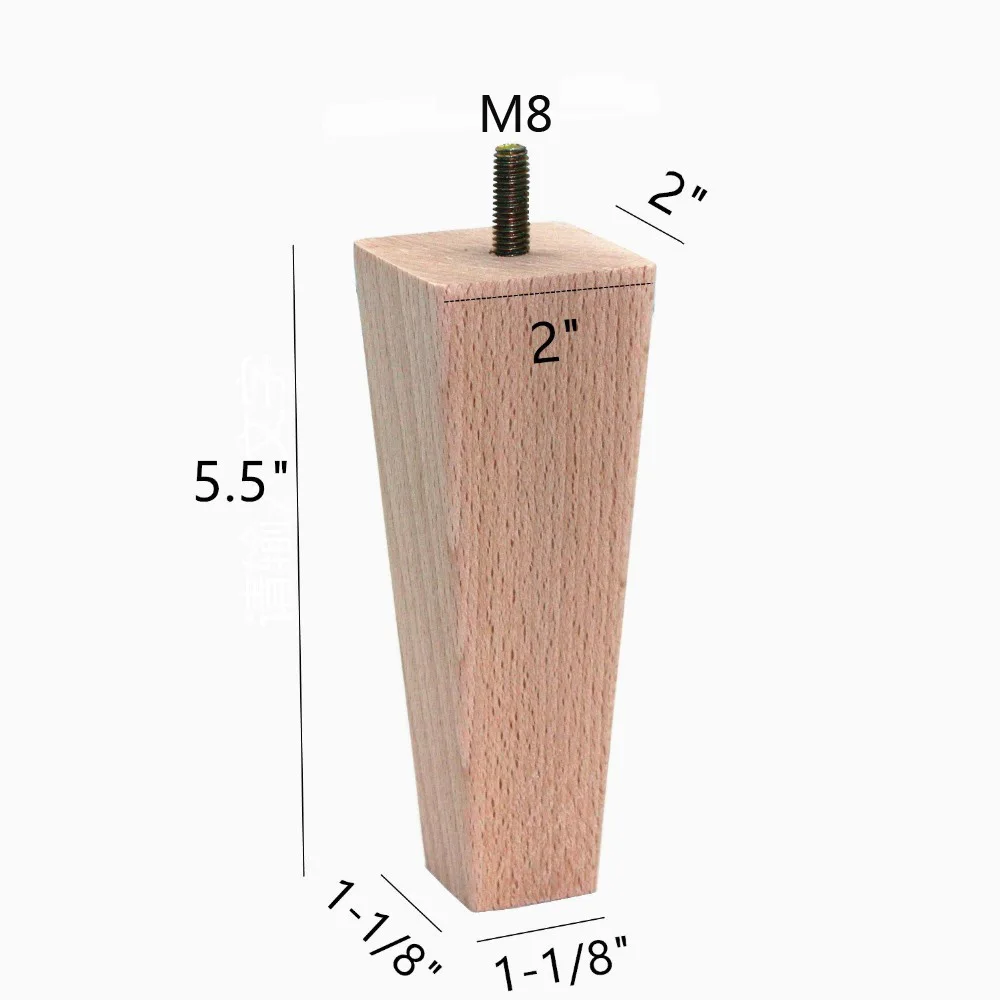 4 шт. 14 см конические из массива бука Замена дивана стул оттоманский на двоих журнальный столик шкаф деревянная мебель деревянные ножки