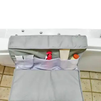 

71x55cm Baby Tubs Bath Mother Sponge Filling Foot Mat Antiskid Oxford Cloth Infant Bathroom Shower Bathtub Pad with Mesh Bag