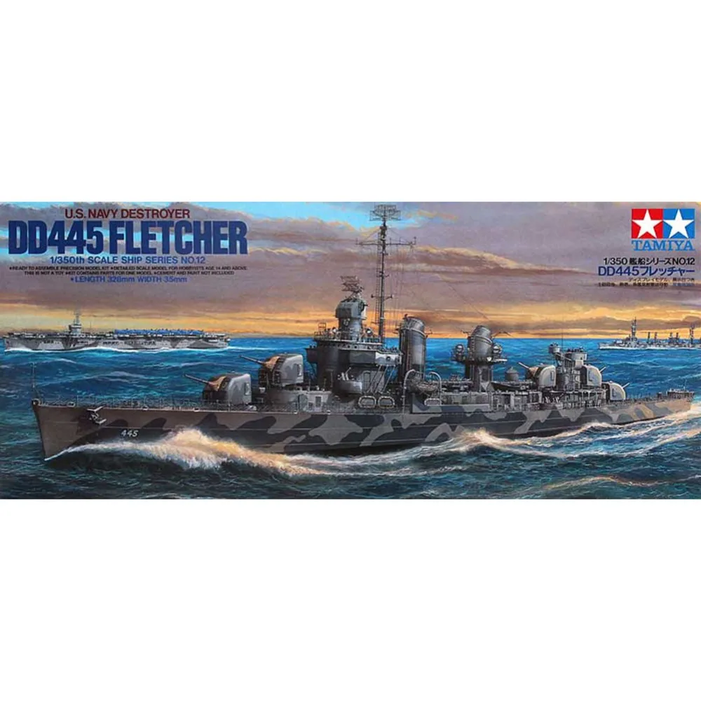 Tamiya 78012 1/350 США ВМС Разрушитель DD445 Fletcher шкала сборки военный корабль модель
