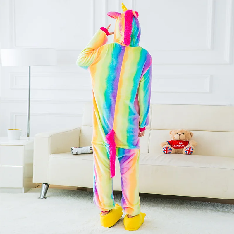 Family animal pajamas unicorn unicornio unicorno eenhoorn licorne matching clothes kigurumi onesie couple party kid women pijama