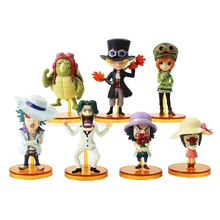 Figuras de acción de One Piece, 7 unids/lote de 7cm, película de Anime Gold Vol.4, Sabo Koala Leisz Max Nami Sanji Usopp Mini, juguete de modelos coleccionables en PVC