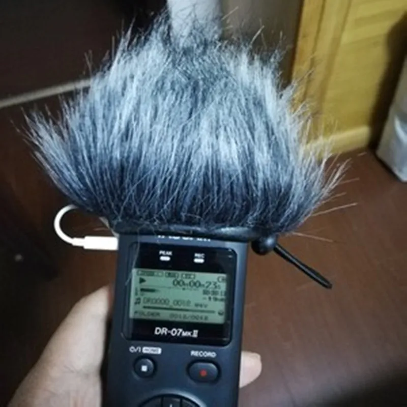 

Outdoor Artificial Fur Wind Microphone Cover Muff Windscreen Sleeve Shield For Tascam DR07MKII Dead cat for Tascam DR07MKII
