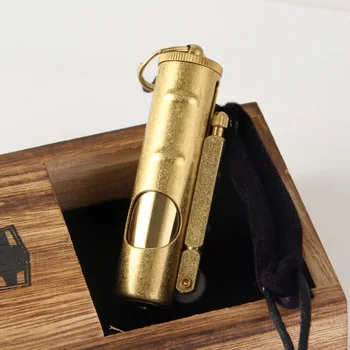 

High-quality Frosted gold Gas Cigarette Lighter Cigarettes Kerosene Flint Petrol Vintage Gasoline Lighter Oil Petrol Refillable