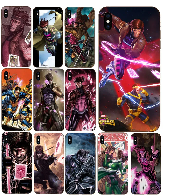 Модные Gambit xmen marvel comics мягкие Аксессуары из ТПУ чехол для телефона iPhone X XR XS Max 8 7 6s 6