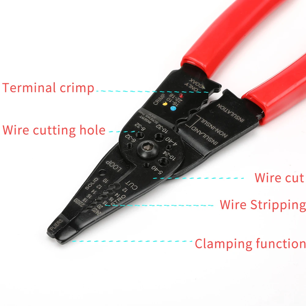 5 в 1 Многофункциональный обжимной инструмент для кабелей зачистки проводов для DIY дома электрика автомобиля