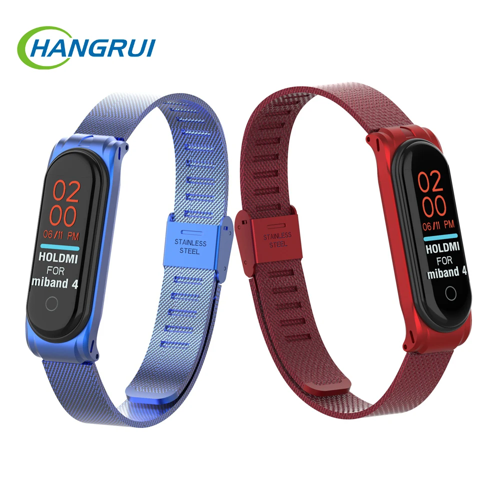 

Metal buckle strap For Xiaomi mi band 4 Stainless Steel wrist band smart Accessories Xiomi bracelet 4 luxury wristband watchband
