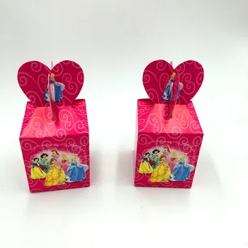 

6PCS/LOT PRINCESSES CANDY BOXES KIDS BIRTHDAY PARTY FAVORS BABY SHOWER CANDY CASE KIDS FAVOR PRINCESSES GIFT BOXES