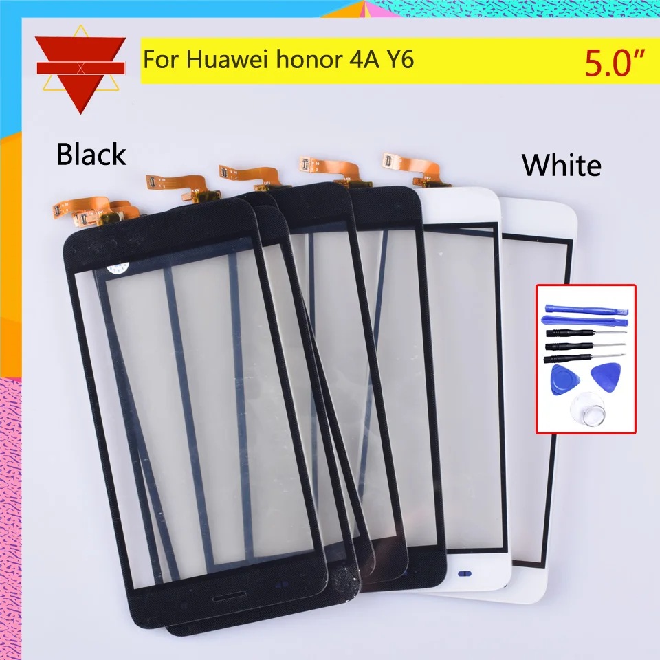 

New 5.0" For Huawei Y6 honor 4A SCL-L01 SCL-L04 SCC-U21 Touch Screen Digitizer Front Glass Lens Sensor Panel No Lcd