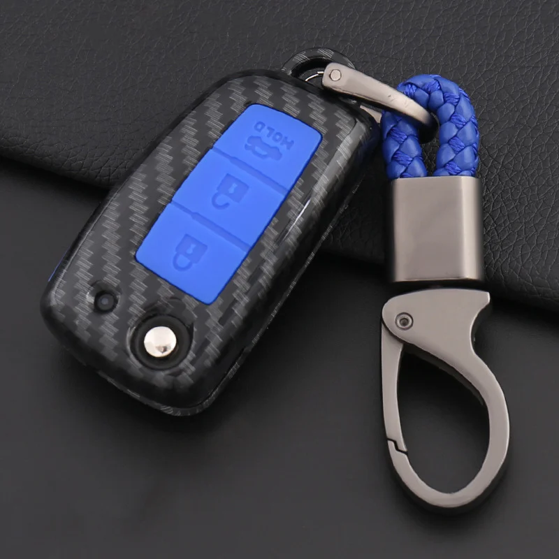 

2019 Anti-fall Carbon fiber silicone Car Key Cover Case For Qashqai Nissan Micra Navara Almera Note Auto Key Shell shockproof