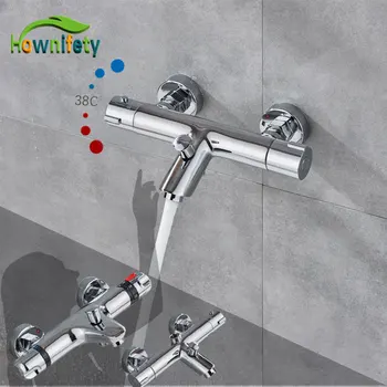 

Thermostatic Shower Faucets Bathroom Thermostatic Mixer Tap Hot And Cold Bathroom Mixer Mixing Valve Bathtub Faucet accessories