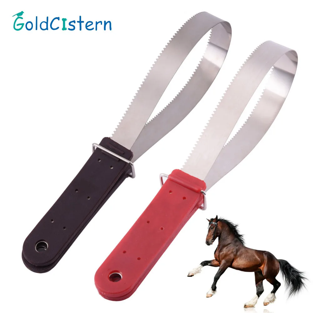 Dual Sided Horse Hair Bristles Brush Horse Cattle Sheep Stainless Steel