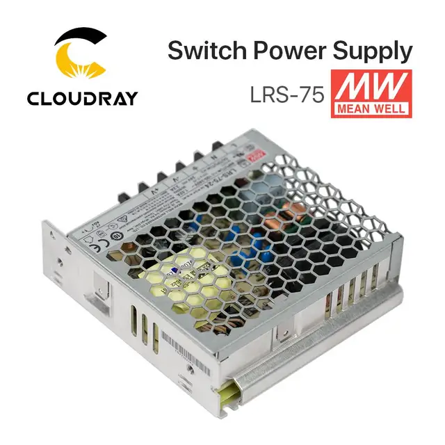 Meanwell LRS-75 Switching Power Supply 12V 6A / 24V 3.2A 75W Original MW Taiwan Brand for Laser Controller 5