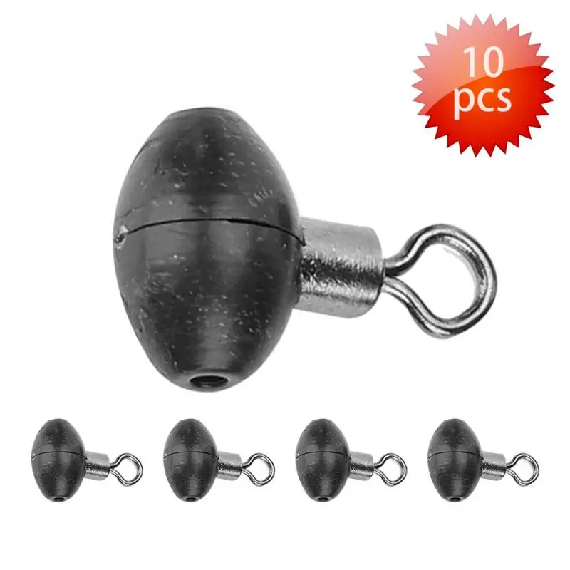 10pcs Night Fishing Swivels Cross line Rolling Fishing Swivel with Bead