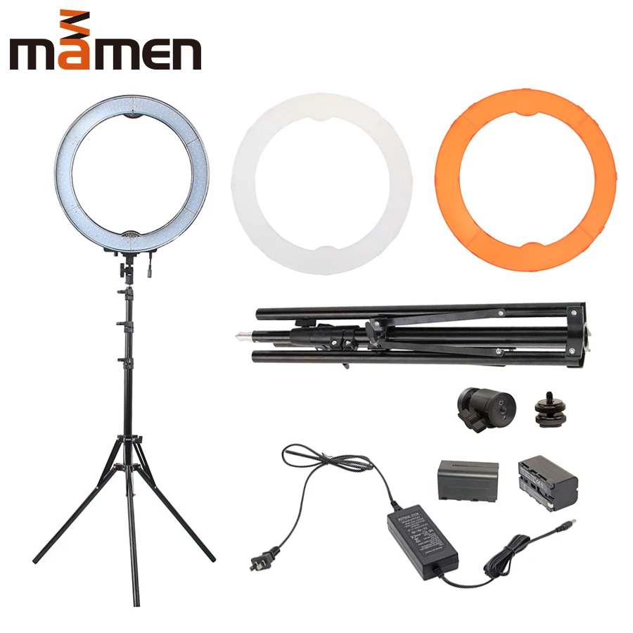 

Photography Light LED Selfie Ring Light 18 inch YouTube Photo light Dimmable Ring Lamp 55W 240PCS For Makeup Video Live Studio