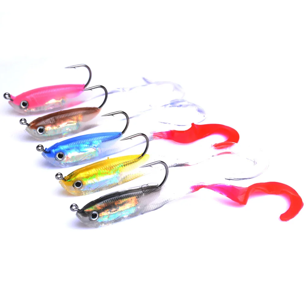 

5-pieces Soft Baits Lead Fish 11cm/15g Silicone Fishing Lure Shad Artificial Bait Wobblers Fishing Gear Swimbait