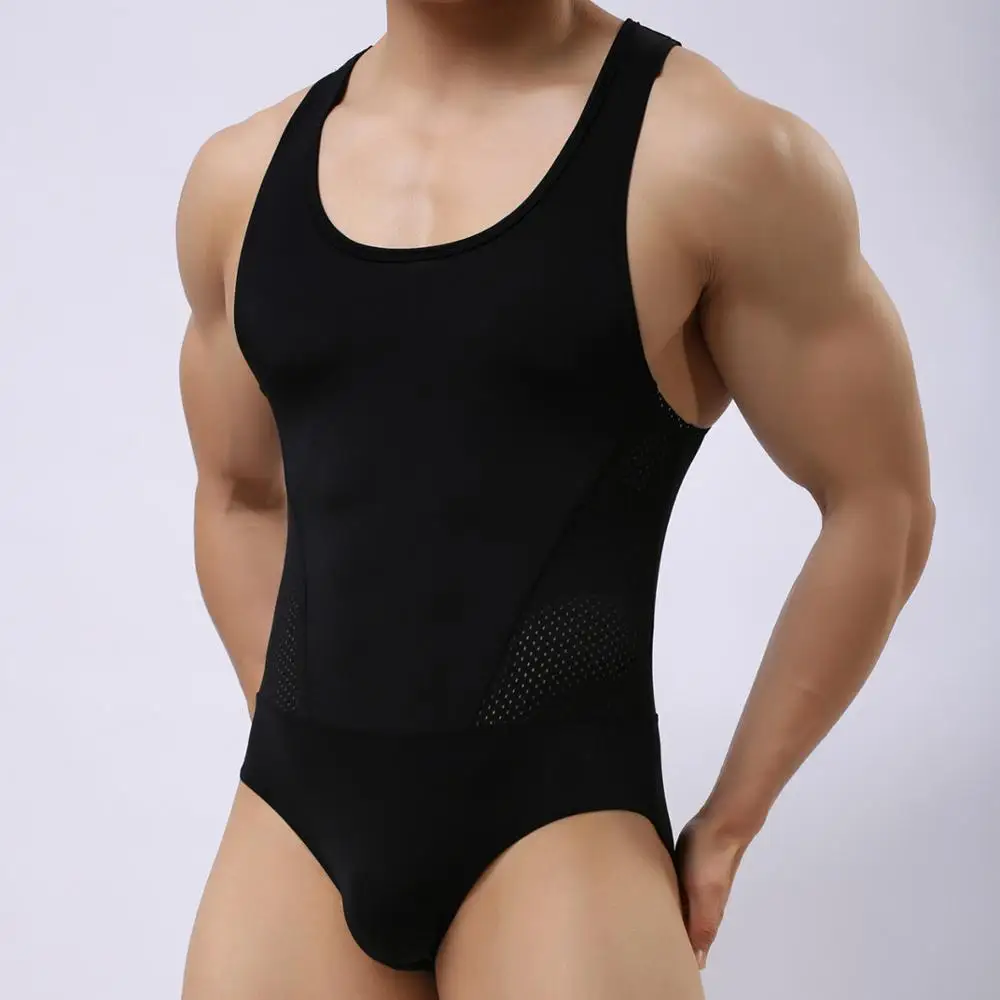Мужские бикини, купальник, сексуальный сдельный купальник, плавки, купальный костюм, спортивный костюм для геев,, maillot de bain - Цвет: Черный