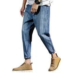 2018 штаны-шаровары мужские джинсы мужские джинсовые длинные штаны шаровары Jean повседневные Большие размеры 28-42 Синий JEANSWEAR свободные хип в