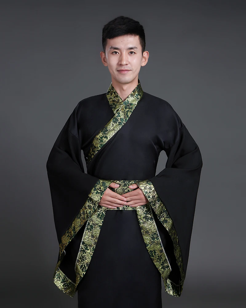 Ancient Chinese Costume Men Stage Performance Outfit for Dynasty Men Hanfu Costume Satin Robe Chinese Traditional Dress Men -