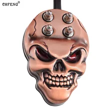 Череп педаль Управление Питание татуировки Machine Gun Нержавеющая сталь тела Книги по искусству постоянный макияж машина питания