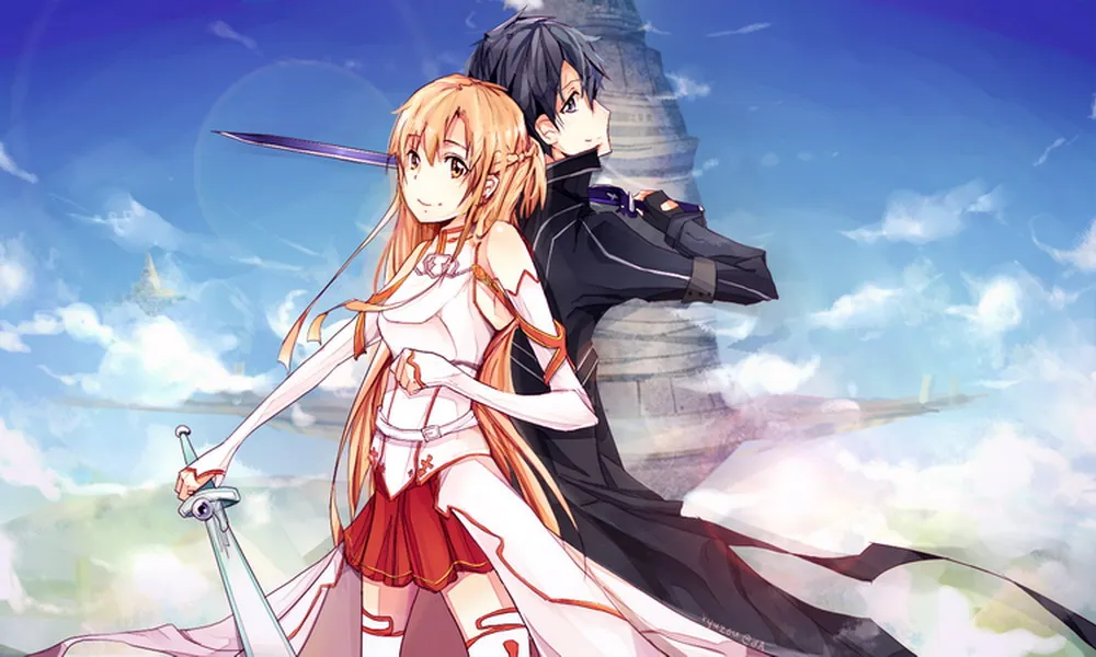 Меч искусство онлайн аниме Kirito Asuna 95x55 см мини однослойное детское одеяло #37388 | Дом