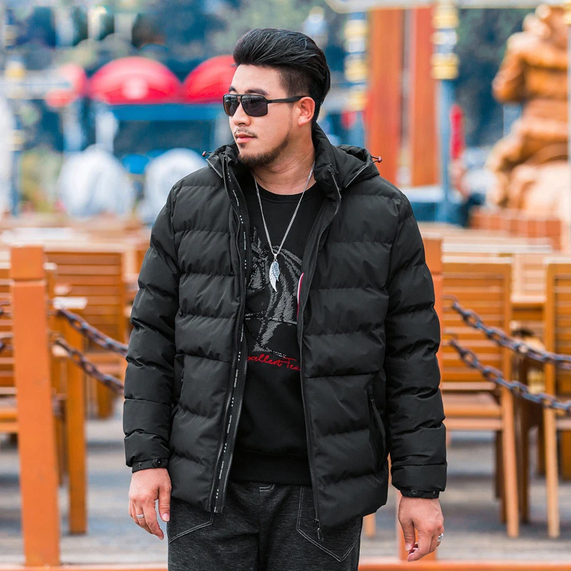 Otoño 7xl De Blue Marca Los 8xl Casual Abrigo Xxxl E Capucha Negro Doble Con Chaqueta Black La dark Cremallera Invierno Tamaño Algodón Gran Hombres H8SS5wq