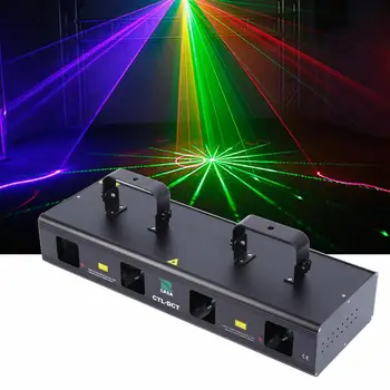 

760mW 4 Lens RGBY LED DMX Laser Stage Light Lumiere Eclairage DJ Disco lumineux