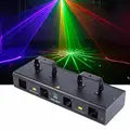 760mW 4 Objektiv RGBY LED DMX Laser Bühne Licht Lumiere Eclairage DJ Disco lumineux-in Bühnen-Lichteffekt aus Licht & Beleuchtung bei