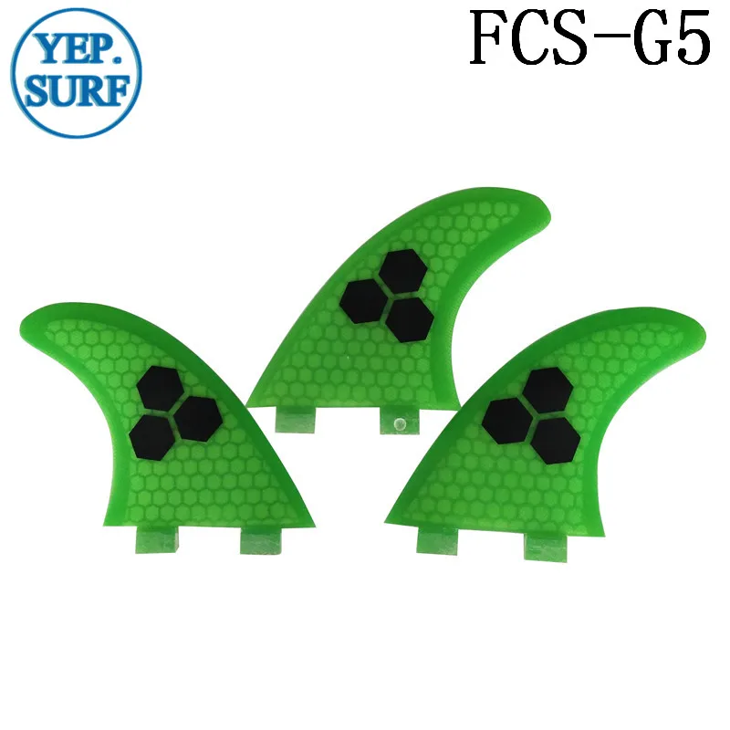 

Surf Fins FCS G5 Fin Honeycomb Surfboard Fin Green color surfing fin Quilhas thruster surf accessories